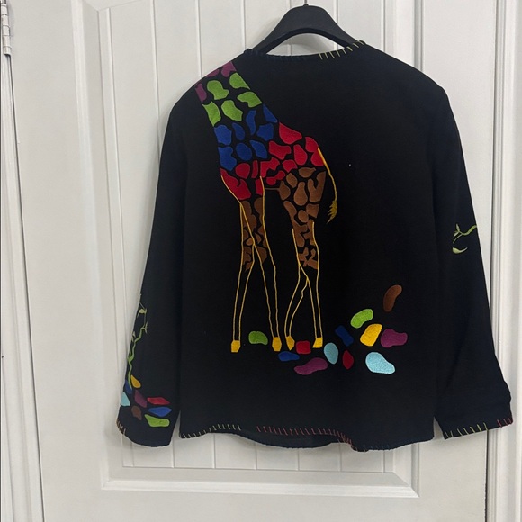 ALLURE Vintage Embroidered Giraffe Jacket - Picture 3 of 12